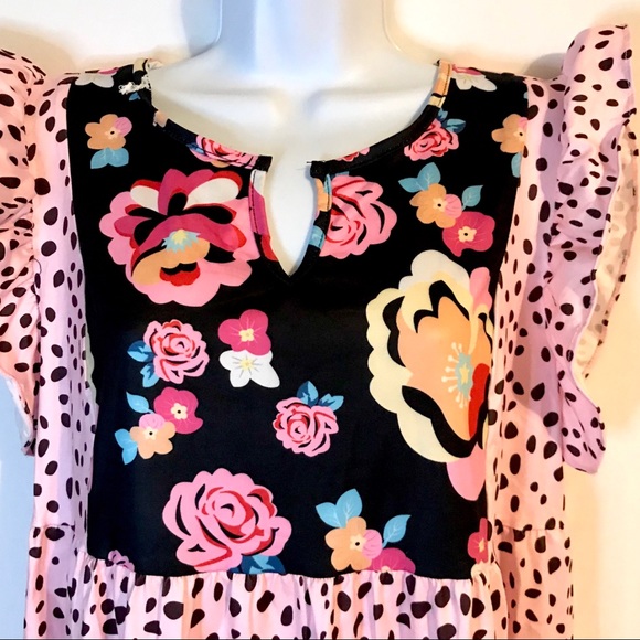 NWT Women’s Pink Roses and Dots Nightgown- XL - Picture 2 of 6